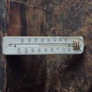 Vintage Metal Thermometer Enamel/Metal Thermometer American Ther. Co. St. Louis